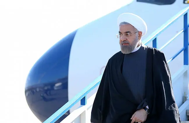 (تصاویر) استقبال از روحانی در زنجان