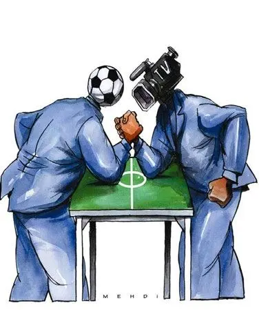(کاریکاتور) زورآزمایی با تلویزیون!