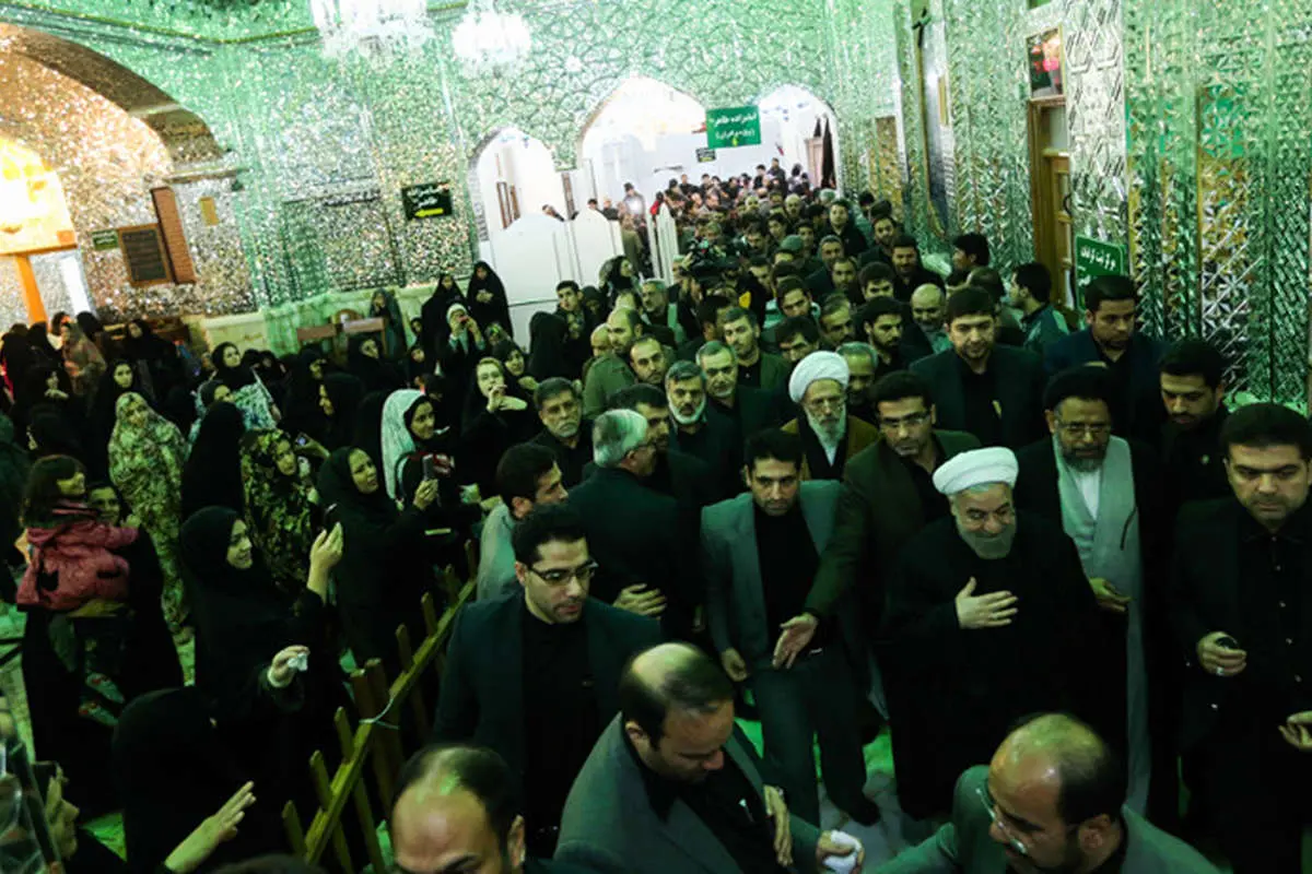 (تصاویر) روحانی در عزاداری روز عاشورا