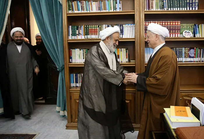 (تصاویر) دیدار هاشمی و شیخ‌حسین‌انصاریان