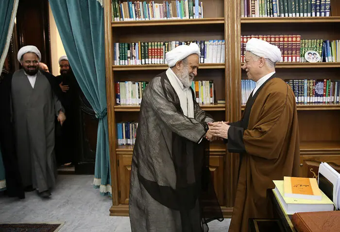 (تصاویر) دیدار هاشمی و شیخ‌حسین‌انصاریان