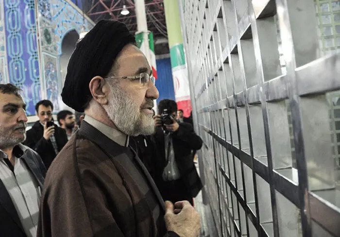 (تصاویر) خاتمی در حرم‌امام(ره)