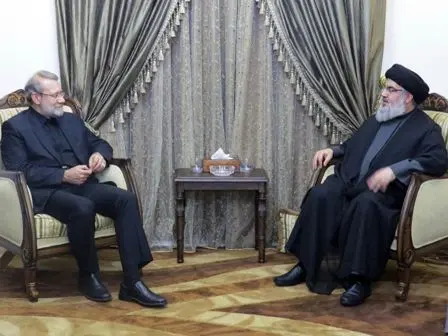دیدار علی لاریجانی و حسن نصرالله