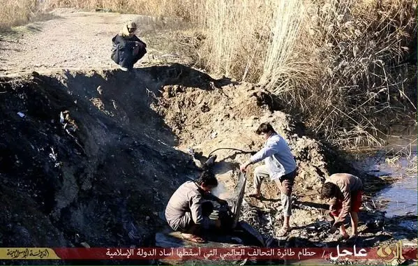 داعش یک هواپیمای ائتلاف را سرنگون کرد +(تصاویر)