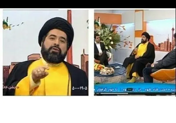 (فیلم) ماجرای حضور "روحانی زرد پوش" در تلویزیون