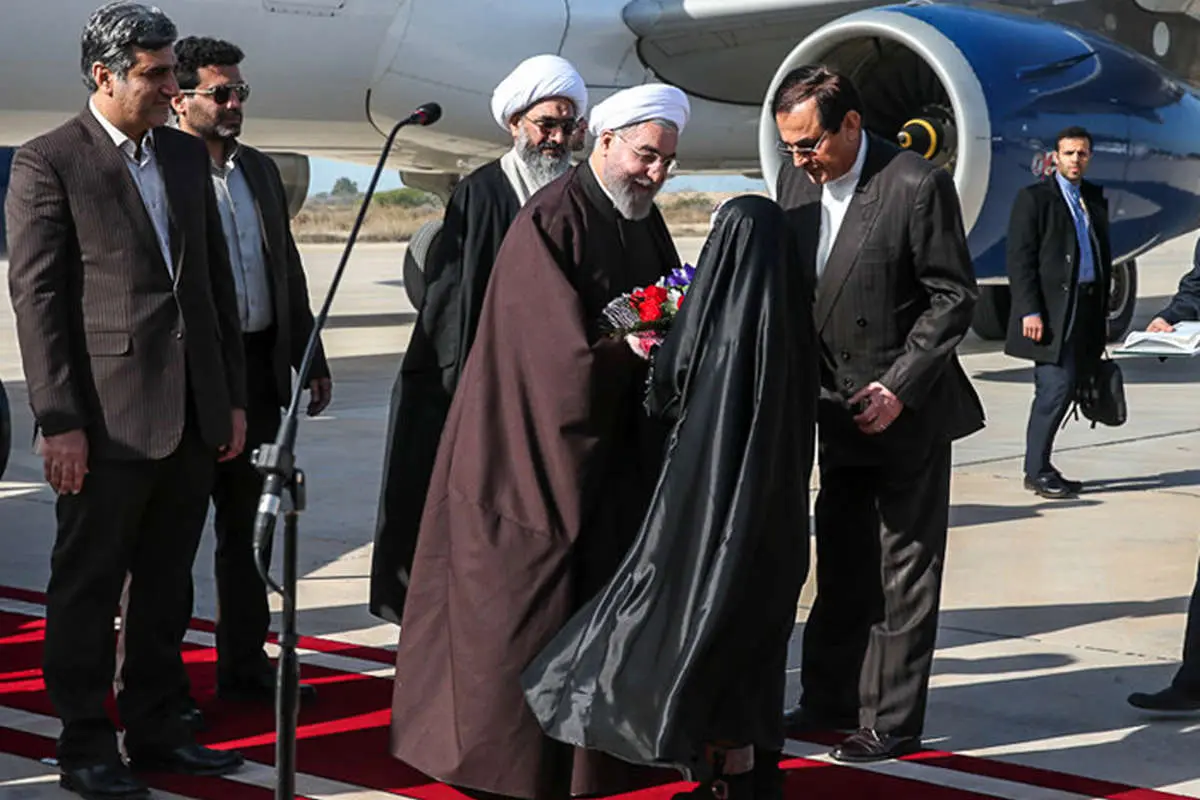(تصاویر) استقبال از روحانی در بوشهر
