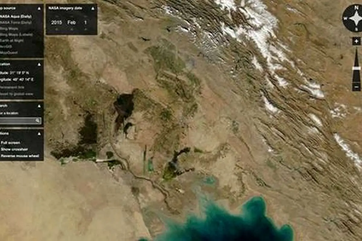 تصاویر ناسا از گرد و غبار خوزستان