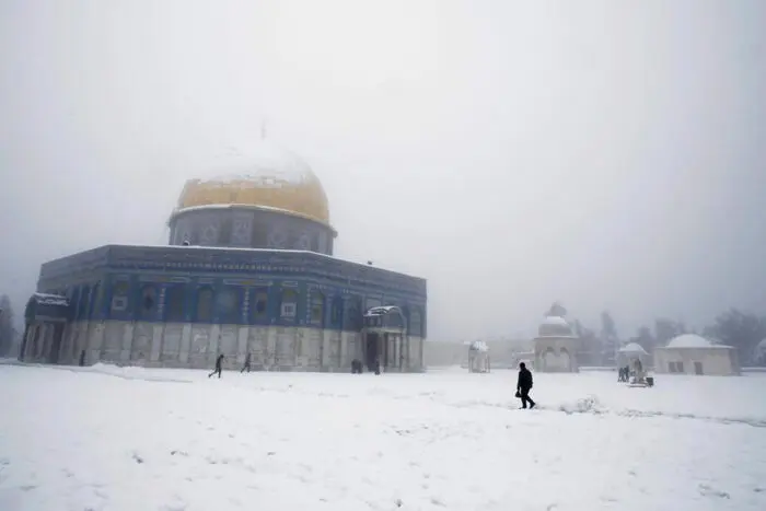 (تصاویر) بیت المقدس سفیدپوش شد