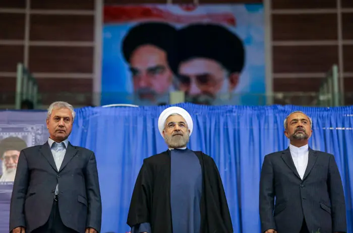 (تصاویر) روحانی در اجتماع کارگران
