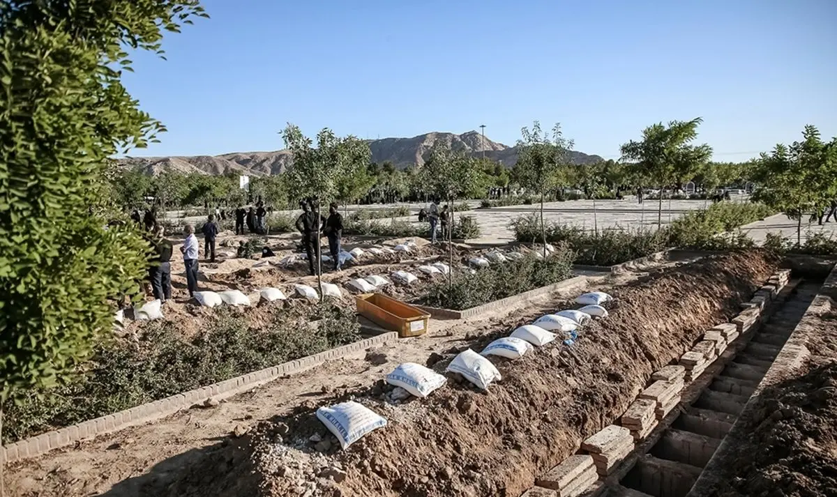 (تصاویر) روز‌های نفس گیر آرامستان‌های مشهد