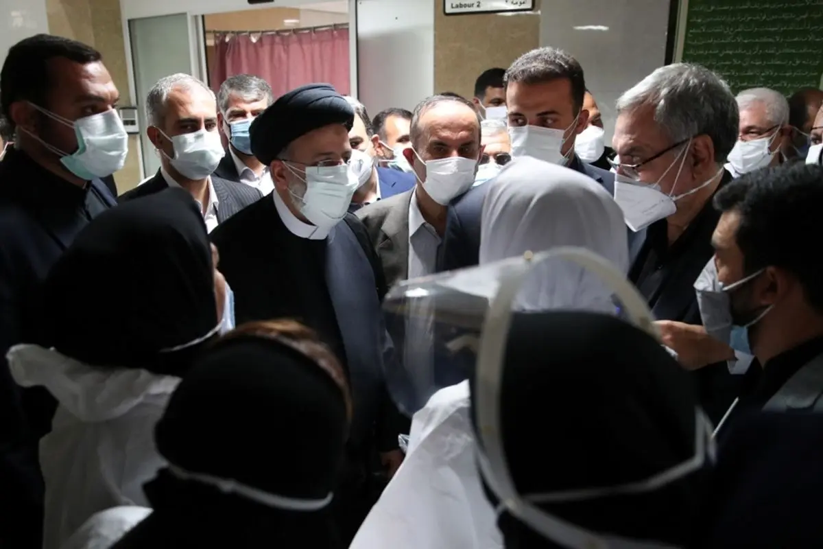 (تصاویر) بازدید رئیسی از بیمارستان کرونایی اهواز