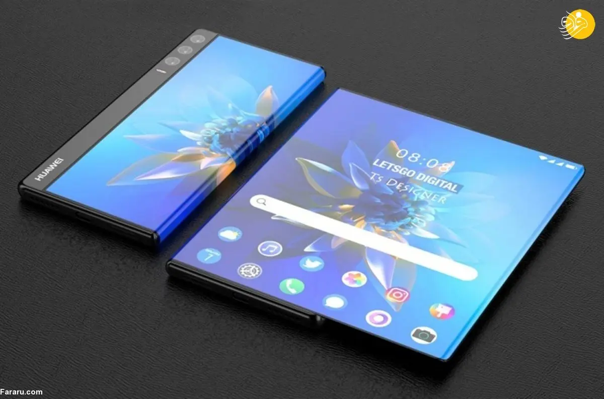 گوشی رول شونده هواوی میت با دوربین سه گانه