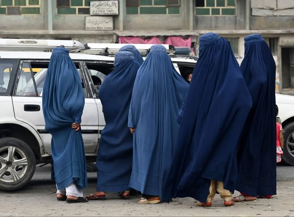 (ویدئو) تظاهرات زنان حامی طالبان
