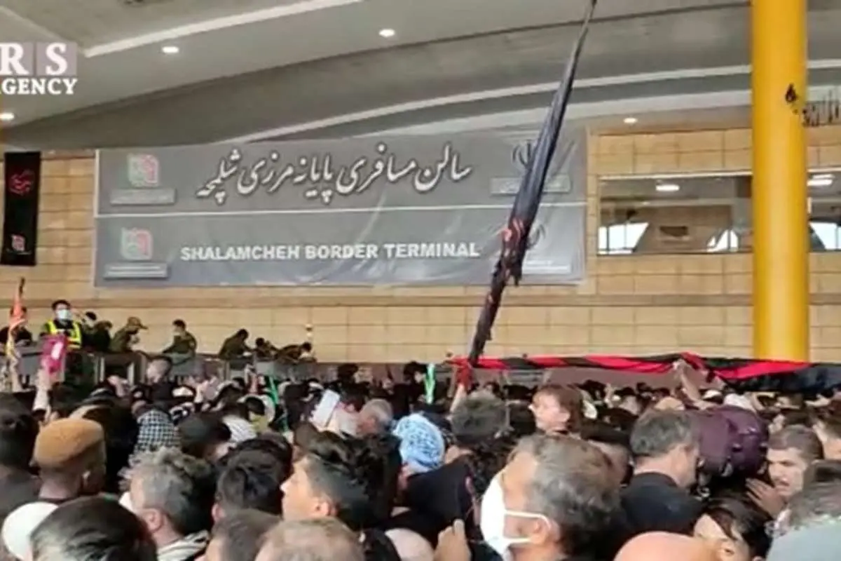 (ویدئو) مجروح شدن ۴۰ زائر به دلیل ازدحام در مرز شلمچه