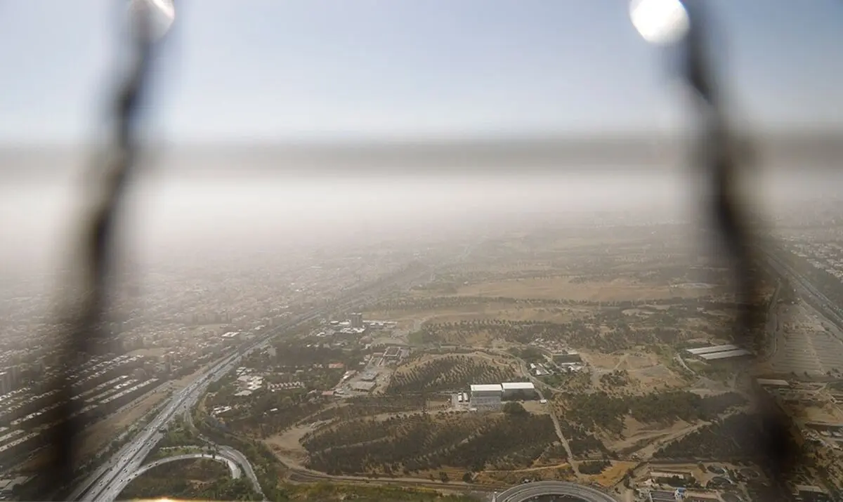 (تصاویر) تهران غرق در گرد و غبار شدید