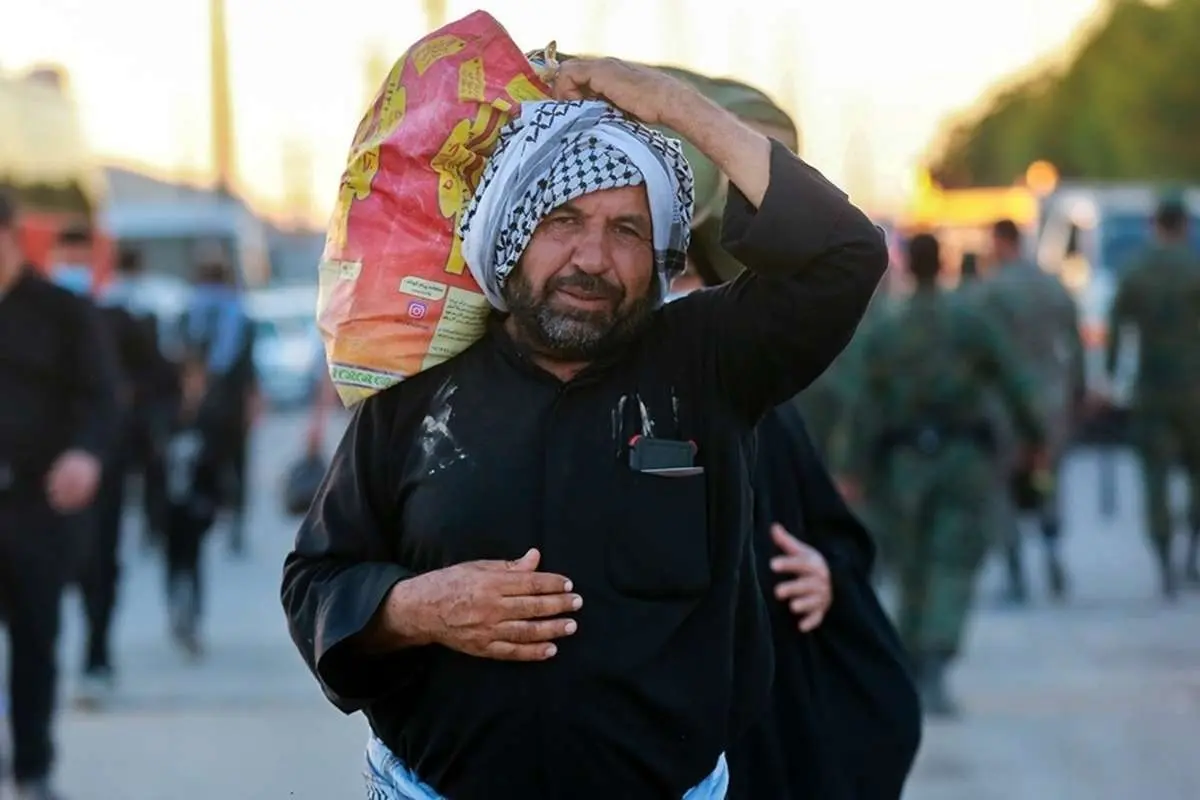 (تصاویر) بازگشت زائرین کربلا از مرز شلمچه