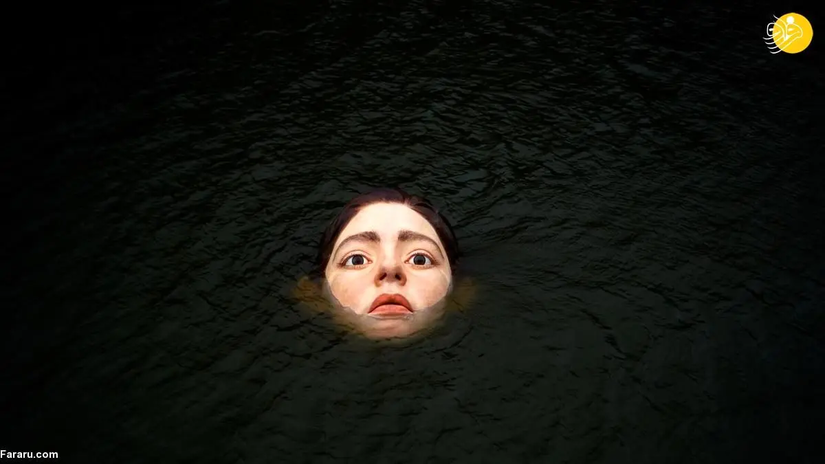 (تصاویر) ماجرای مجسمه زن غرق شده در رودخانه