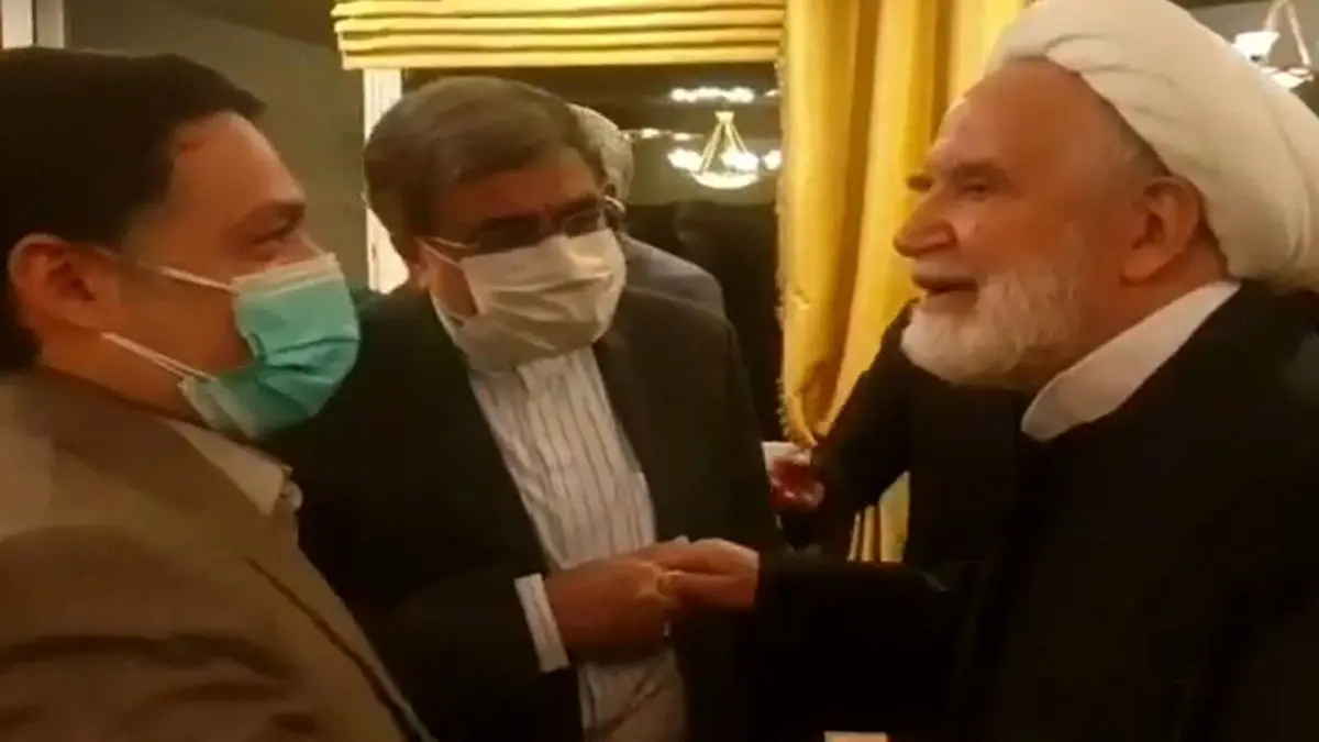 دیدار پسر آیت‌الله جنتی با مهدی کروبی در منزل کرباسچی