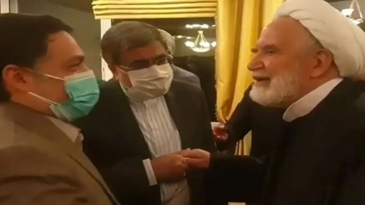 دیدار پسر آیت‌الله جنتی با مهدی کروبی در منزل کرباسچی