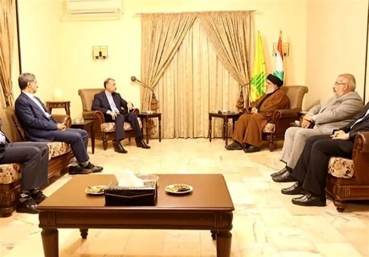 دیدار امیر عبداللهیان با سید حسن نصرالله در بیروت