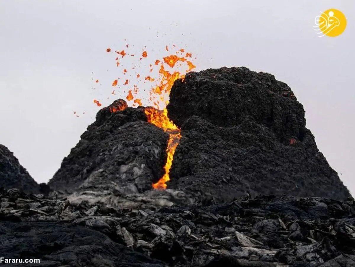 (ویدئو) فیلمبرداری شگفت انگیز یک پهپاد از مواد مذاب