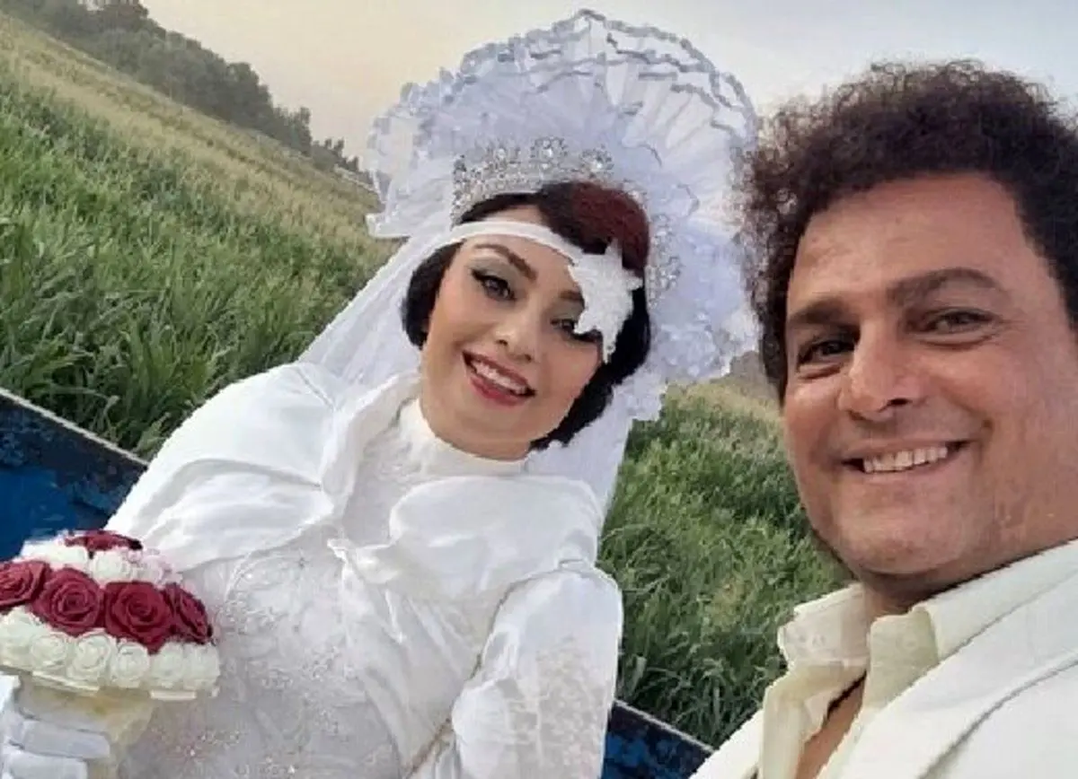(عکس) یکتا ناصر در لباس عروس، پشت نیسان آبی