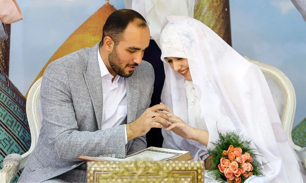 (تصاویر) مراسم عقد زوج‌های جوان در حرم حضرت عبدالعظیم