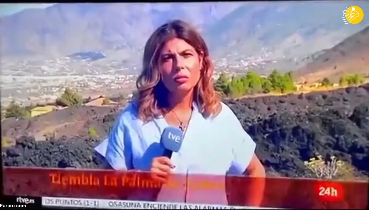 (ویدئو) وحشت خبرنگار زن از وقوع زلزله