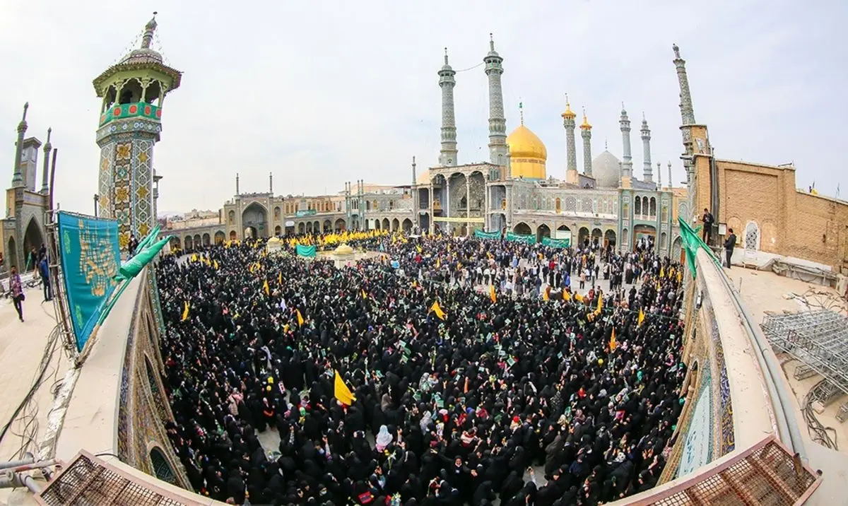 (تصاویر) استقبال نمادین از ورود حضرت معصومه(س) به قم