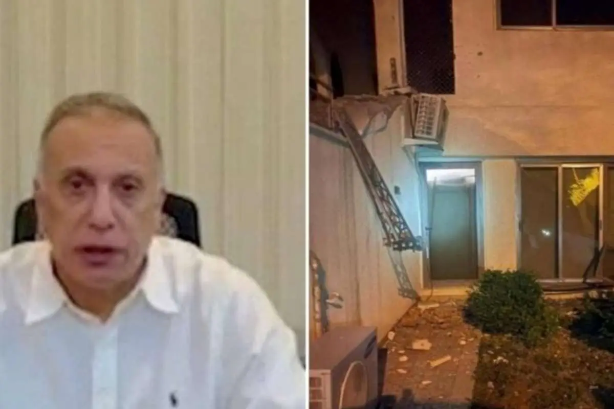 اولین تصاویر نخست وزیر عراق پس از ترور ناموفق