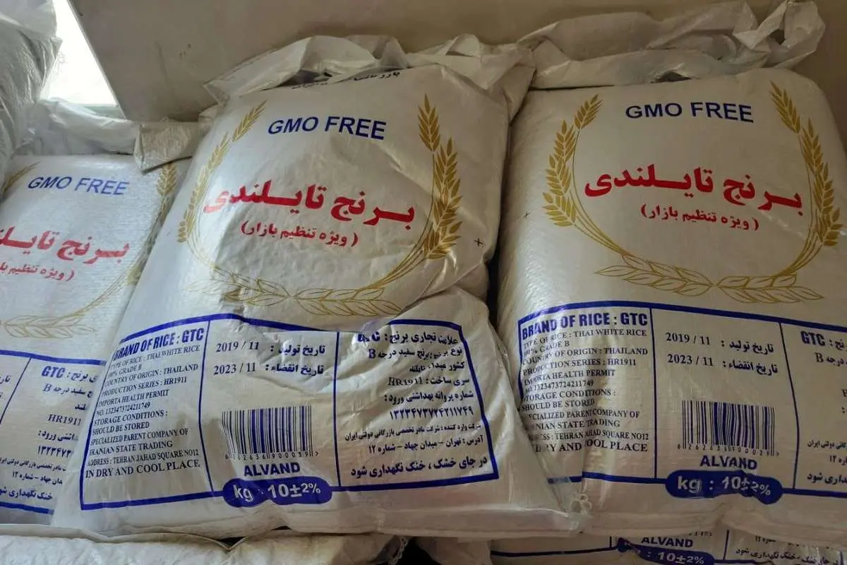 عرضه برنج ۱۲۵۰۰ تومانی تایلندی در بازار