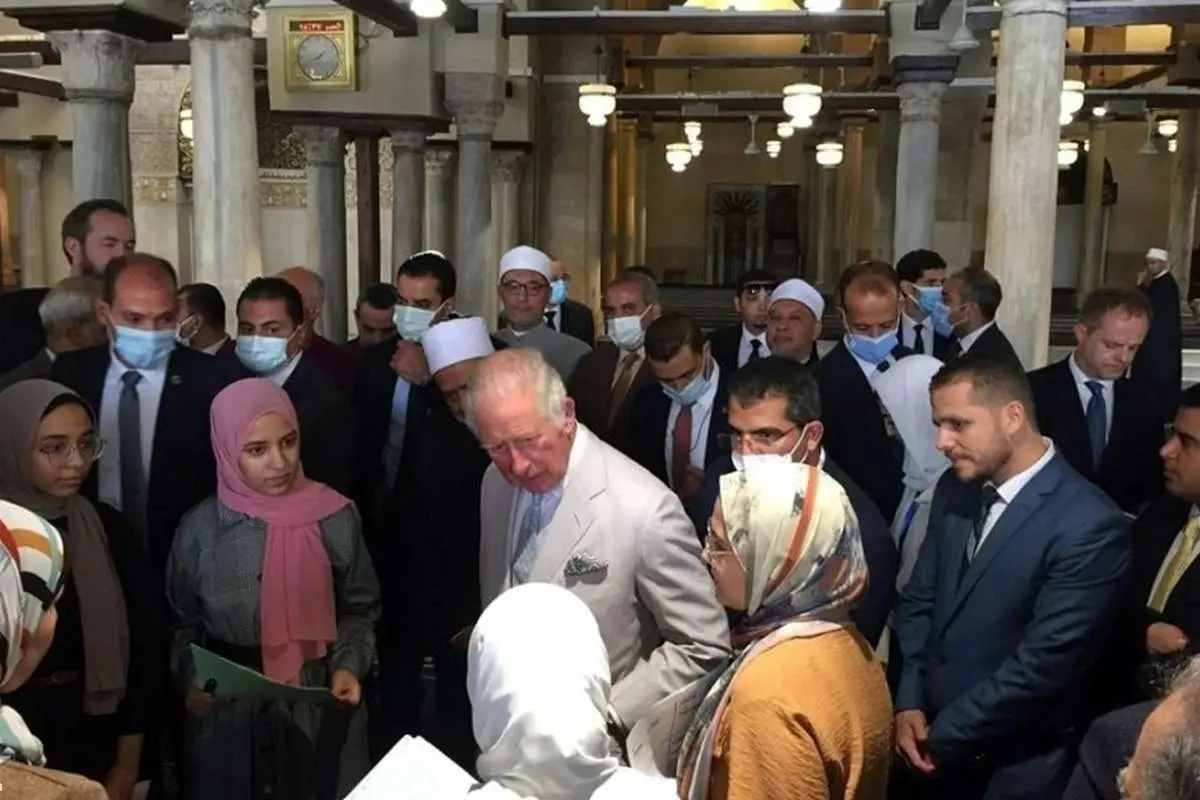 (عکس) حجاب همسر شاهزاده چارلز در الازهر