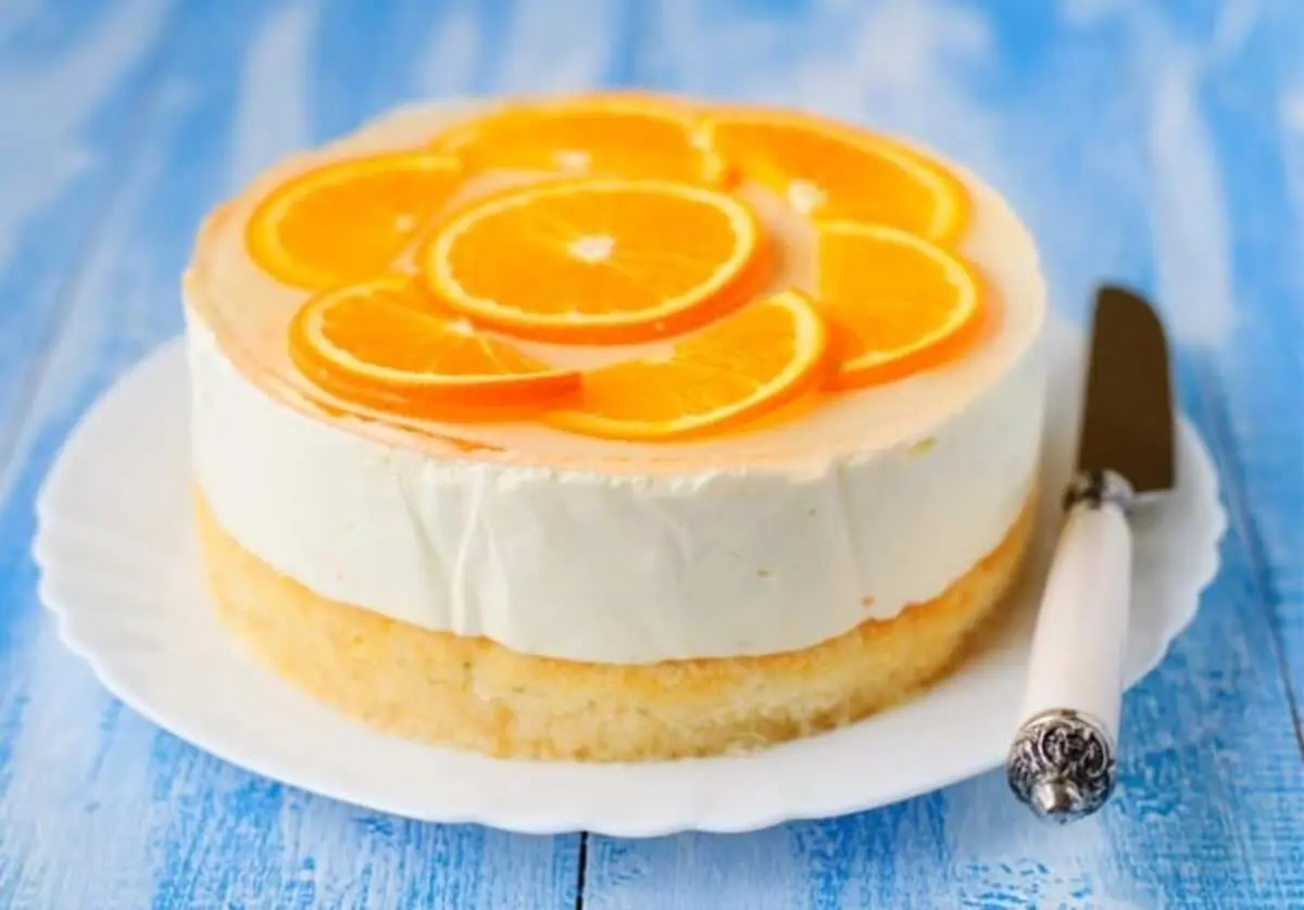 طرز تهیه چیز کیک پرتقالی