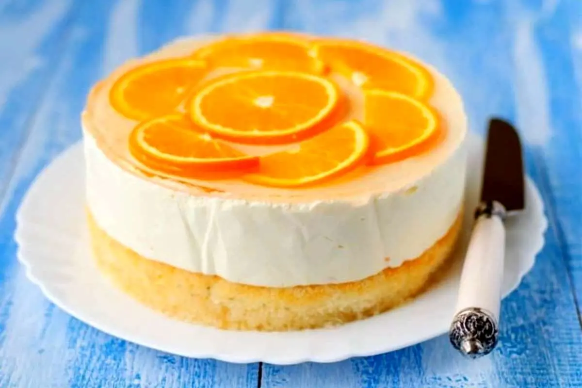 طرز تهیه چیز کیک پرتقالی