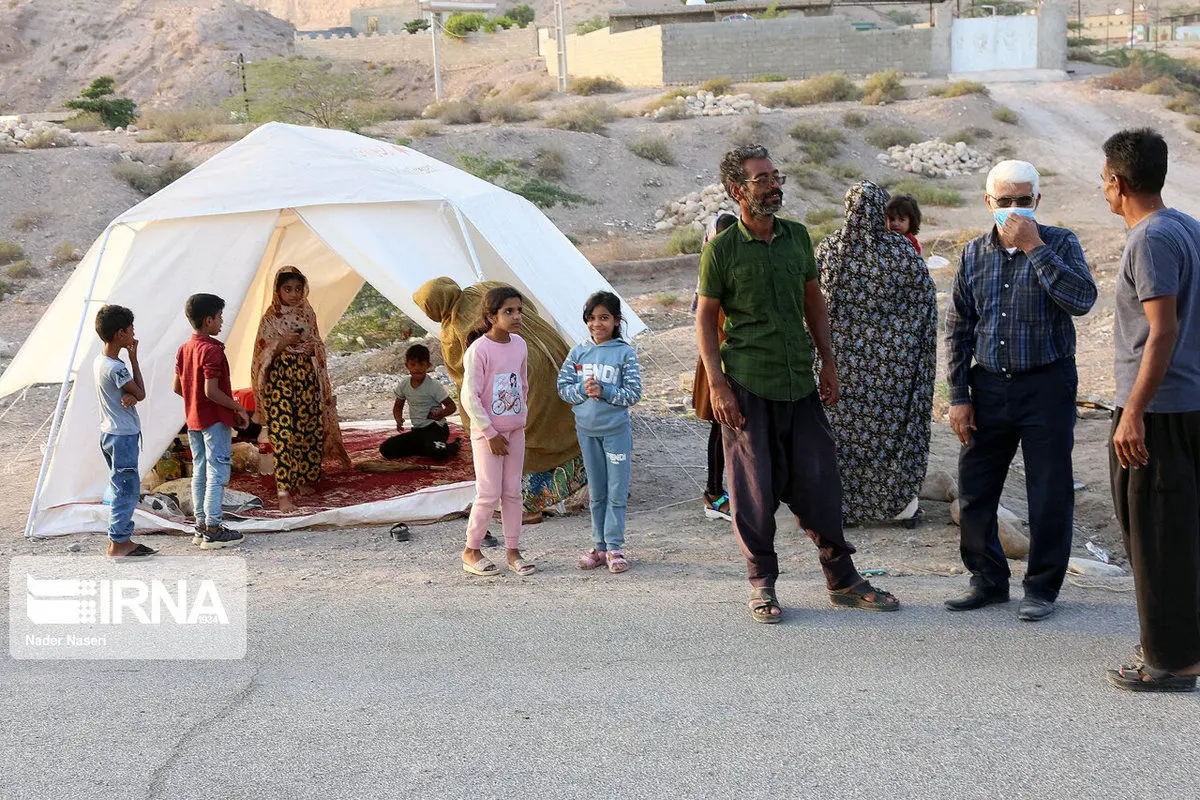 (تصاویر) وضعیت روستای رضوان بندرعباس پس از زلزله