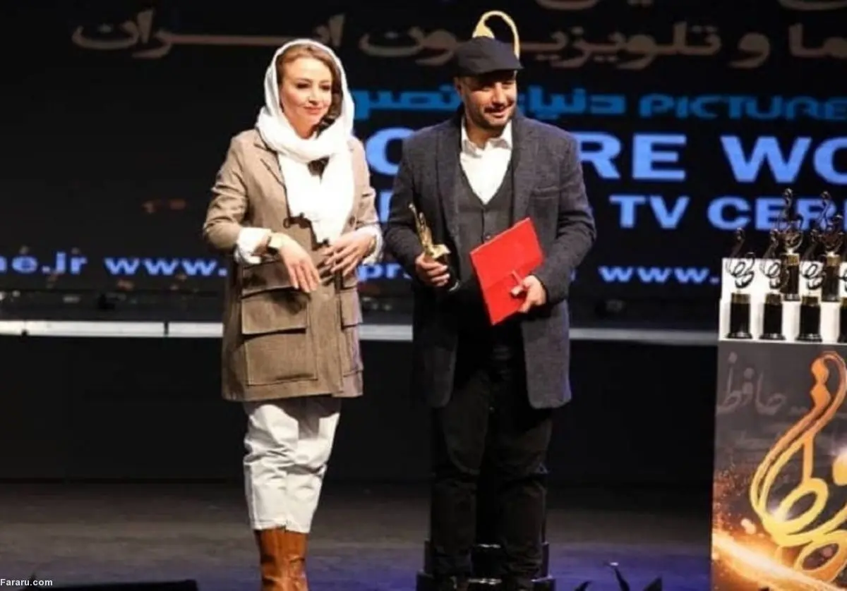 (ویدئو) واکنش جواد عزتی پس از در آغوش گرفتن همسرش