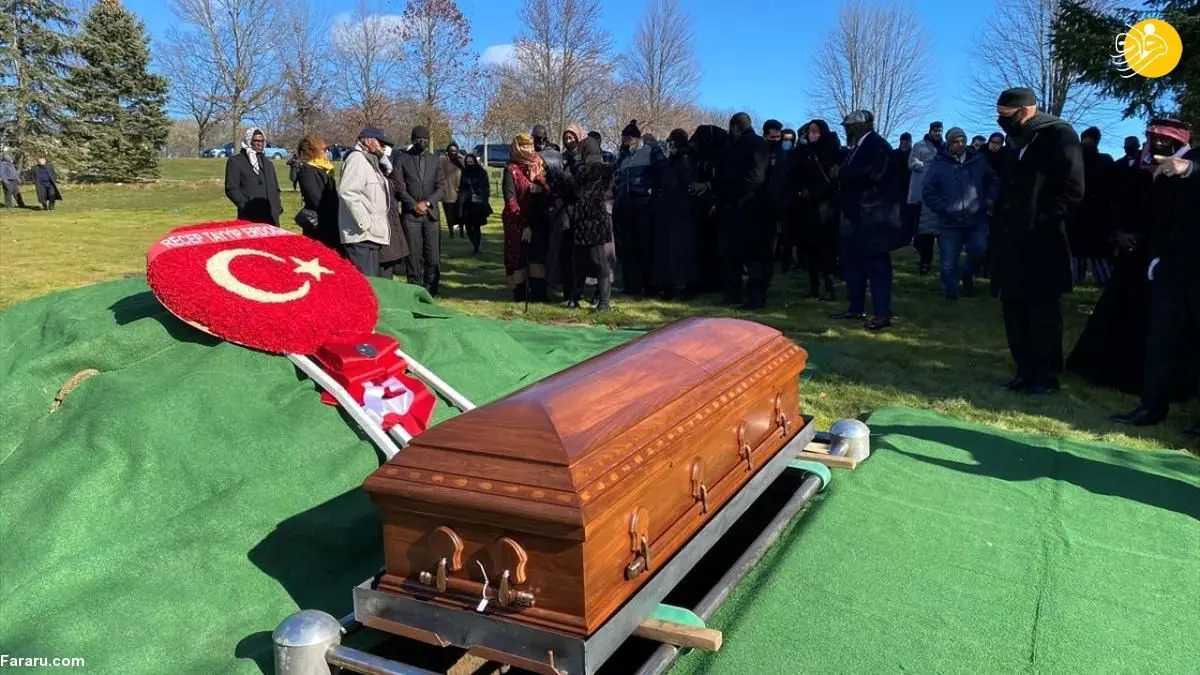 (تصاویر) تشییع پیکر دختر مالکوم ایکس با تاج گل اردوغان