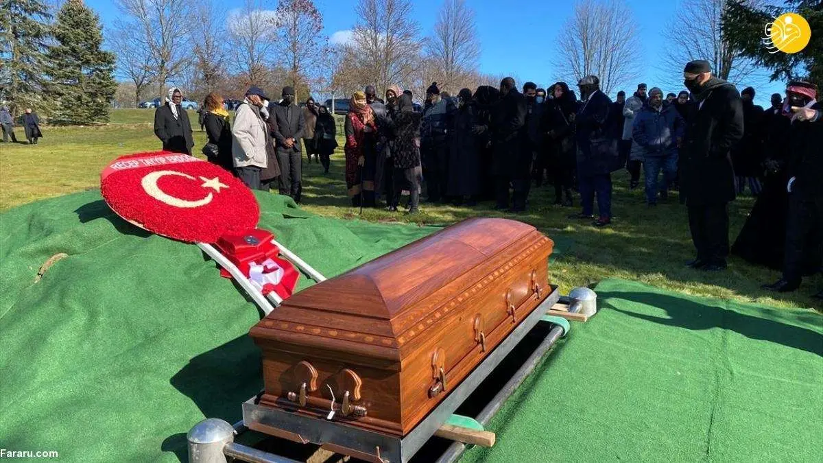 (تصاویر) تشییع پیکر دختر مالکوم ایکس با تاج گل اردوغان