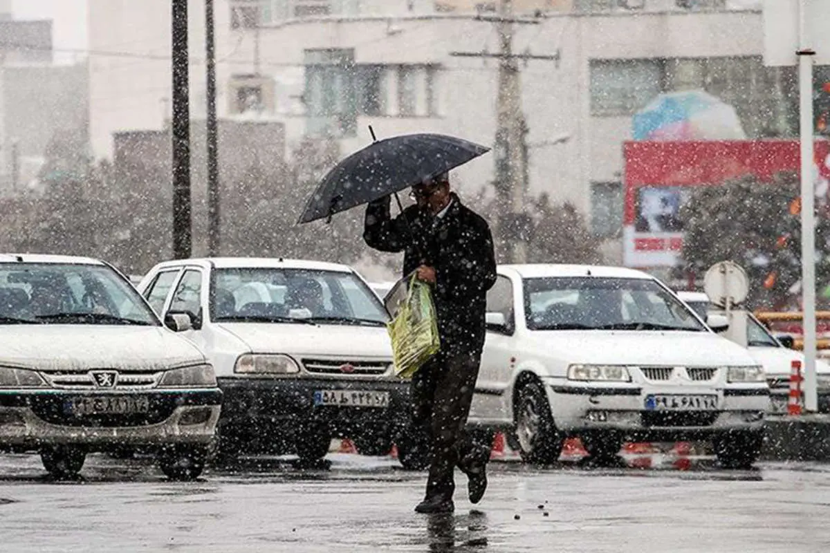 بارش برف و باران در تهران