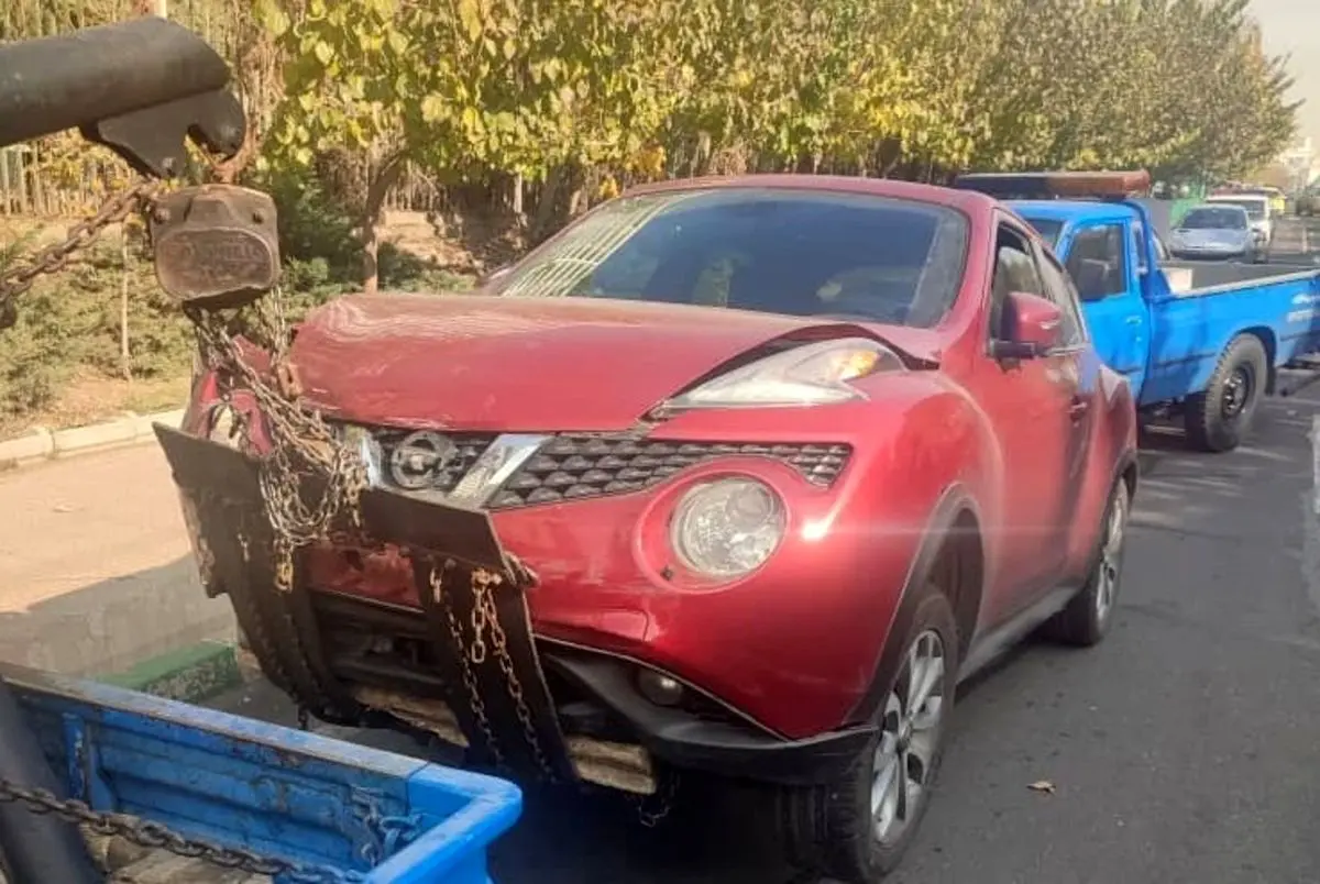 (عکس) تصادف میلیاردی در بزرگراه شهید باقری تهران