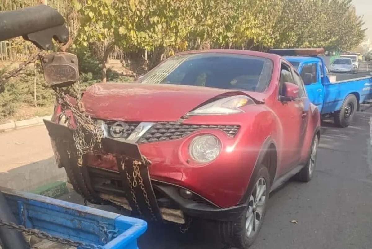 (عکس) تصادف میلیاردی در بزرگراه شهید باقری تهران