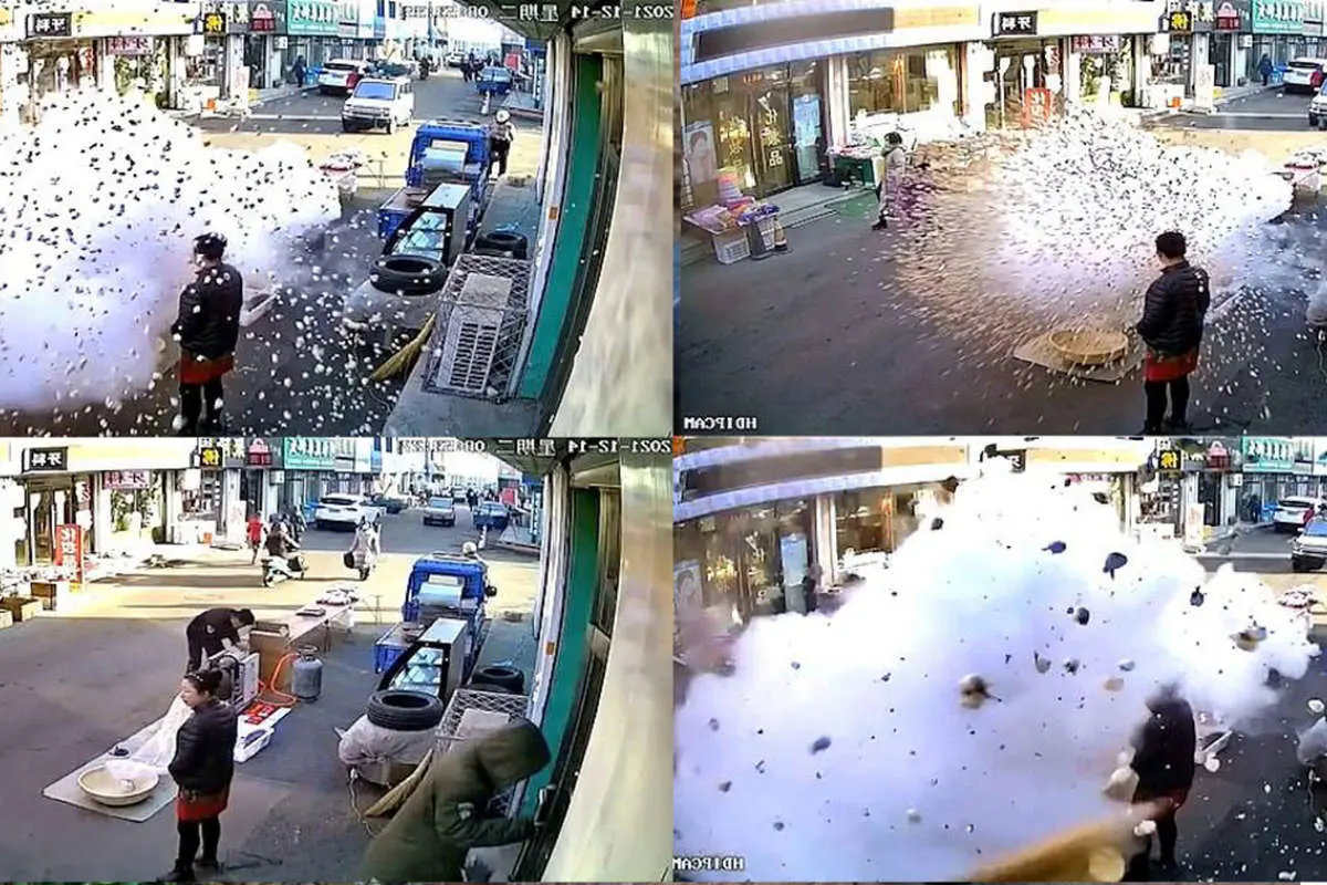 (ویدئو) لحظه انفجار دستگاه پاپ کورن ساز