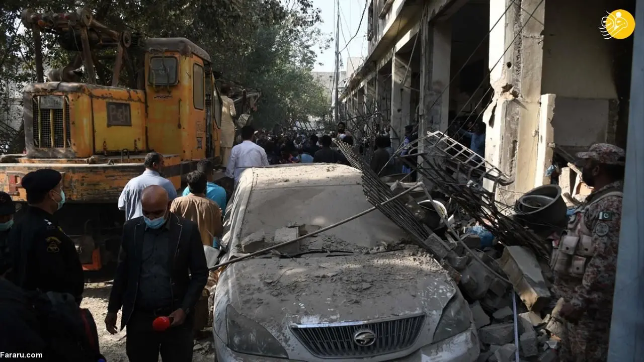 (تصاویر) انفجار مرگبار در کراچی