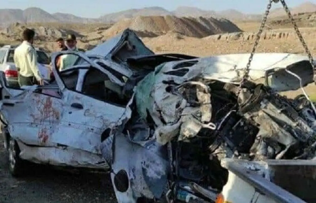 سوختن ۵ نفر در آتش تصادف