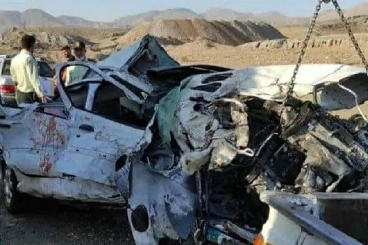 سوختن ۵ نفر در آتش تصادف