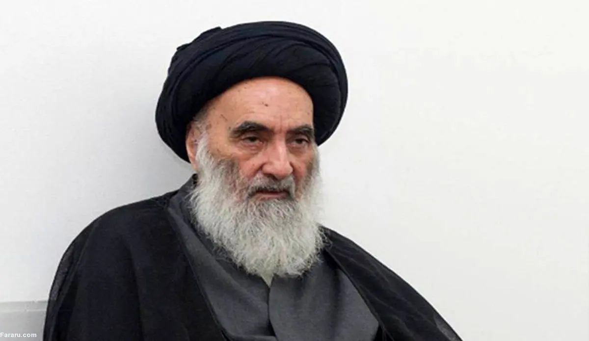 (عکس) دیدار جمعی از کودکان مبتلا به سرطان با آیت الله سیستانی
