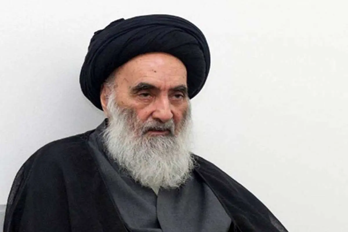 (عکس) دیدار جمعی از کودکان مبتلا به سرطان با آیت الله سیستانی