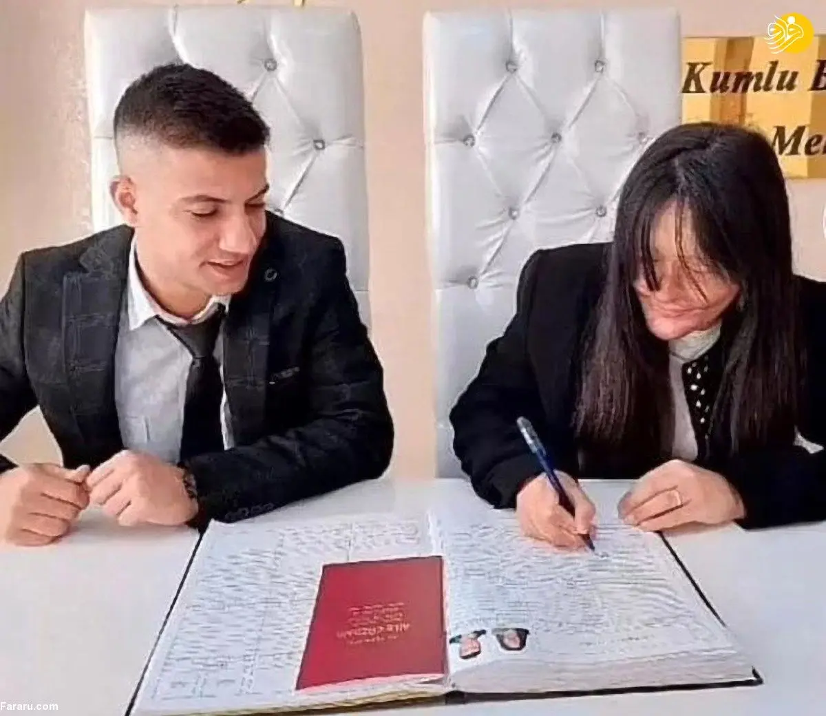 (تصاویر) ازدواج یک دختر با پسری که به صورتش اسید پاشید