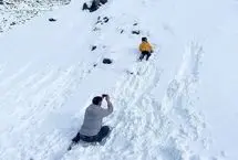 تصاویر؛ بارش برف در ارتفاعات تاریکدره همدان