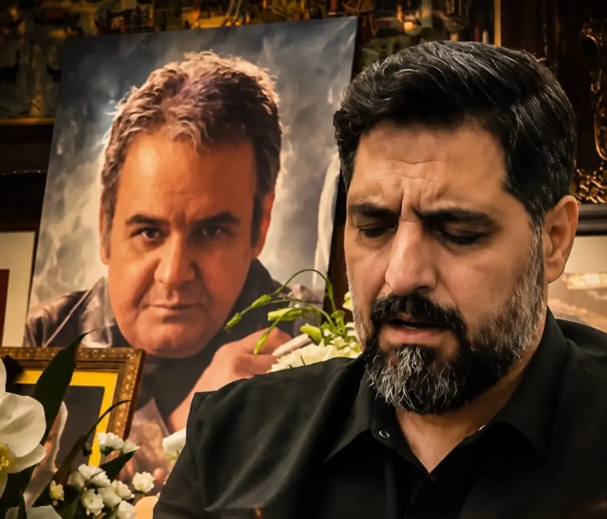 مداحی مجید بنی‌فاطمه در خانه اکبر عبدی 